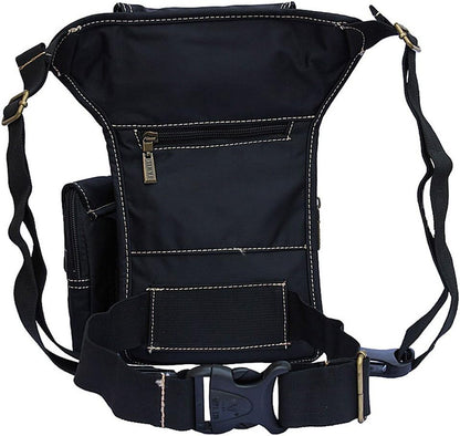 Motorcycle Drop Leg Bag Nylon Waist Pack for Men Women Travel Hiking Tactical Cycling Bike Ride Riding Crossbody Shoulder Fanny Pouch