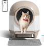 VICTONE Self Cleaning Cat Litter Box with App Control Support Safety Protection, 90L Automatic Cat Litter Box for Multiple Cats with A Complimentary Garbage Bag (Brown)