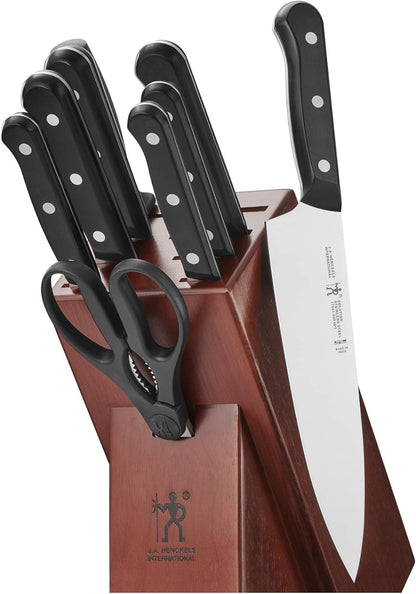 HENCKELS Solution Razor-Sharp 16-pc Self Sharpening Knife Block Set, Chef Knife, Bread Knife, Steak Knife, German Engineered Informed by 100+ Years of Mastery