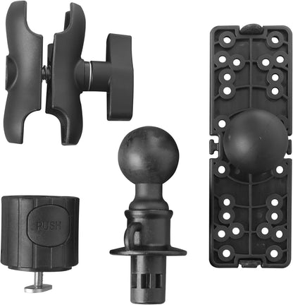 KUNPENG Upgrade Universal Fish Finder Mount Round Base, 360° Rotation Ball-Mount Fish Finder Bracket for Marine Boat Kayak Pontoon Canoe Can Installed M6 Single Hole or Slide Rail