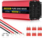 SUNWHEEL 4000W Pure Sine Wave Inverter, 12V DC to 110V/120V AC Power Inverter for RV、Microwave、Off Grid、Truck、Refrigerator、Air Conditioner with 4 AC outlets and LCD Display