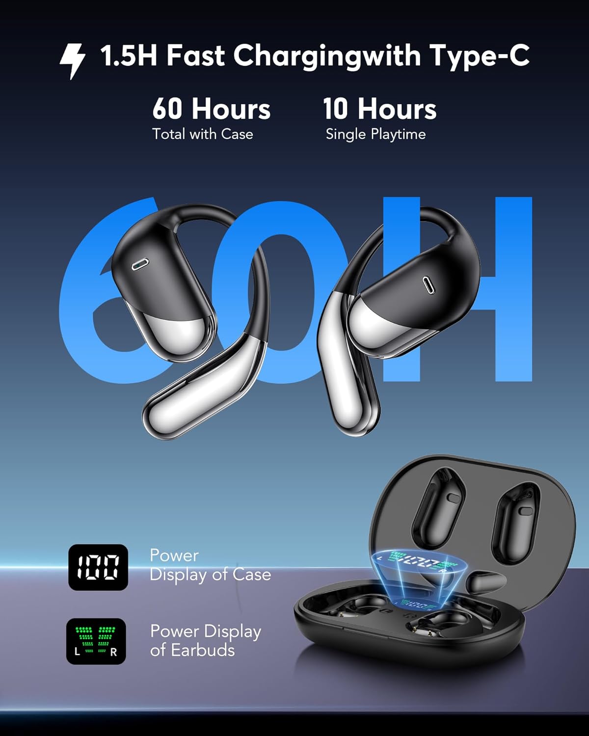 Real-Time AI Translation Earbuds - 198 Languages 3-in-1 Translating Device, Écouteurs traducteurs Anglais-français, Clear Voice Translation Headphones with Charging Case for Travel & Learning