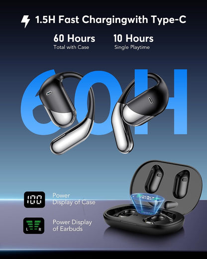 Real-Time AI Translation Earbuds - 198 Languages 3-in-1 Translating Device, Écouteurs traducteurs Anglais-français, Clear Voice Translation Headphones with Charging Case for Travel & Learning Black