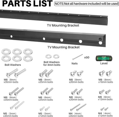 AENTGIU No Stud TV Wall Mount, Heavy Duty Drywall Wall Mount TV Bracket Hanger for 32-75 inch Flat Screen TVs, No Drill, No Anchors, Easy Install with All Hardware