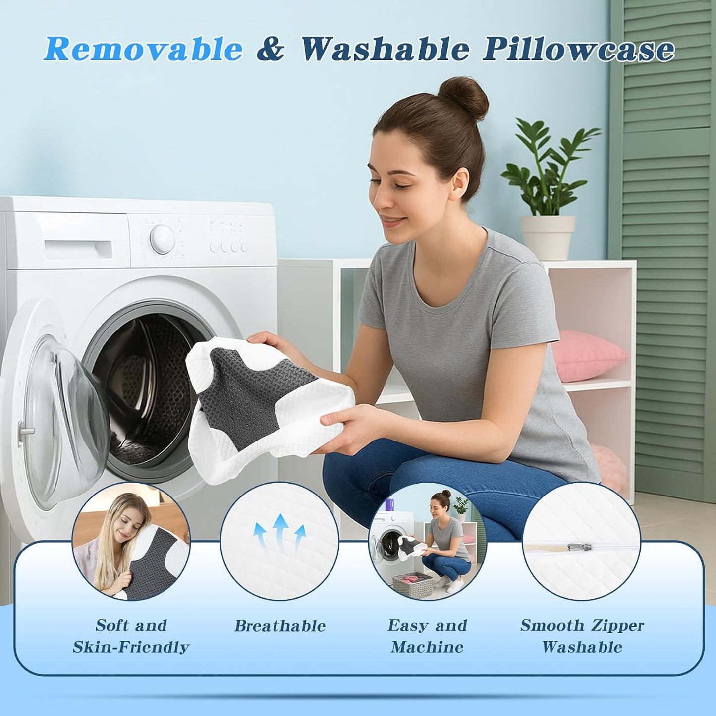 Side Sleeper Pillow with Arm Hole, Shoulder Relief System, Newly Upgrade Arm Pillow for Neck and Shoulder Pain, Premium Memory Foam, Suitable for Side, Back and Stomach Sleepers - Grey