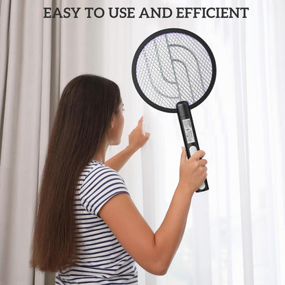 PALONE Bug Zapper Racket, 4000V Electric Fly Swatter, 2 in 1 Electric Zapper with USB Rechargeable, Fly Zapper for Kitchen, Home, Garden
