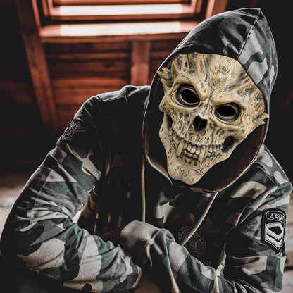 EJWCIG Full Head Skull Mask, Skeleton Mask for Men & Women - Deluxe Latex Helmet Cosplay Party Props