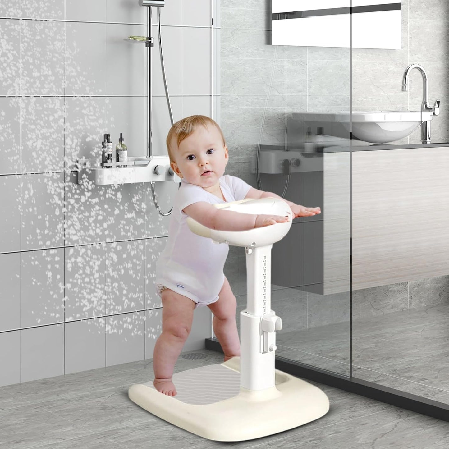 Baby Shower Stand - Standing Baby Bathtub for Kids aged 6-36 Months,Ergonomic Anti-Slip Base Support for Bathroom Boys Girls