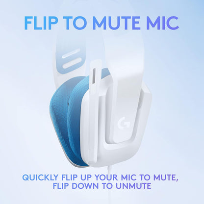 Logitech G535 Lightspeed Wireless Gaming Headset - Lightweight on-Ear Headphones, flip to Mute mic, Stereo, USB Rechargeable - Black