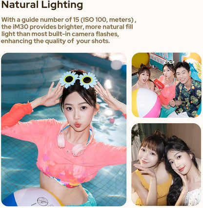 Godox iM20 Mini Flash On-Camera Speedlite with 5 Power Levels, 3s Recycle Time, 440 Full Power Flashes, Built-in Battery Replacement for Canon Nikon Sony Mirrorless Cameras