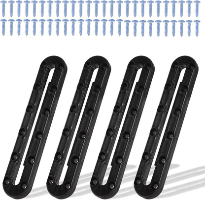 4pcs Kayak Tracks, 9.2 inch Kayak Low Profile Track with 52 Screws Kayak Rail Accessories Kayak Gear Track Mount for Fishing Rods Cup Holders Paddles Fish Finders Anchor Cleats