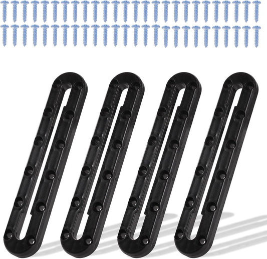 4pcs Kayak Tracks, 9.2 inch Kayak Low Profile Track with 52 Screws Kayak Rail Accessories Kayak Gear Track Mount for Fishing Rods Cup Holders Paddles Fish Finders Anchor Cleats