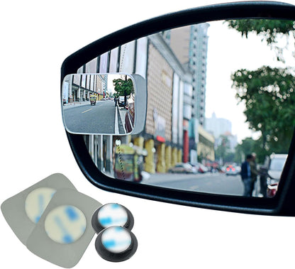Ampper Blind Spot Mirror, 2" Round HD Glass Frameless Convex Rear View Mirror, Pack of 2