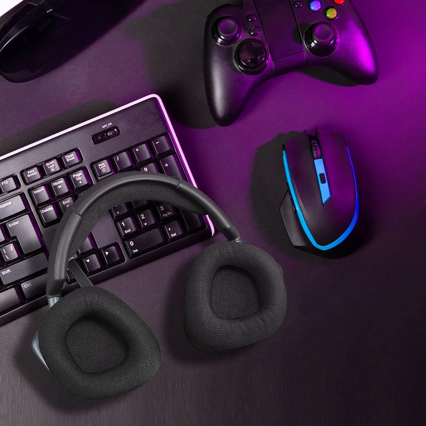 Replacement Ear Pads Cushions for Corsair Void/Void Pro/Pro RGB/RGB SE/Elite/Surround Wired & Wireless Gaming Headsets (Cooling-Gel & Noise Isolation Foam)