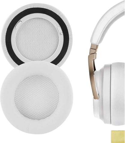 Geekria QuickFit Replacement Ear Pads for Corsair VirtuosoRGB/VirtuosoWirelessSE/VirtuosoWirelessXT Headphones Ear Cushions, Headset Earpads, Repair Parts (White)
