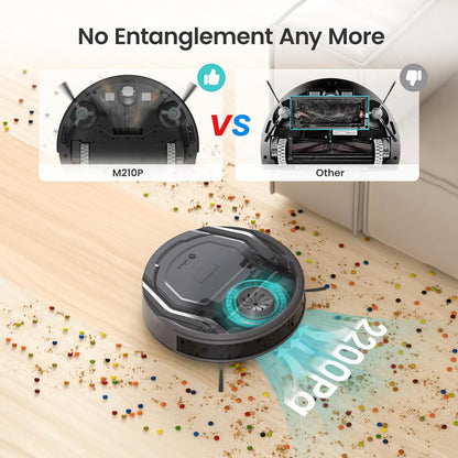 Lefant Robot Vacuum Cleaner, 6 Cleaning Modes, Wi-Fi Connected, SmartSense Technology, Multi-Surface Cleaning, Self-Charging Robotic Vacuum, Alexa, Ideal for Pet Hair and Hard Floor(M210 Pro)