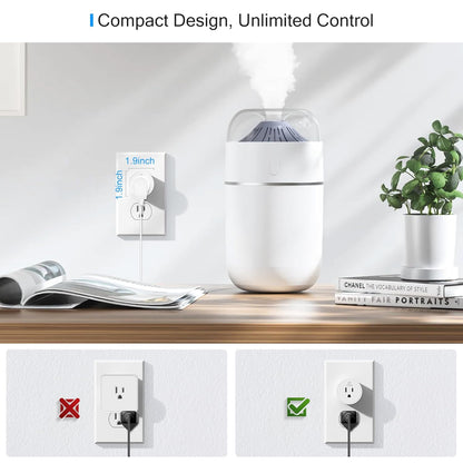 EIGHTREE Smart Plug Alexa, Smart Outlet, Works with Alexa, Google Home and SmartThings, WiFi Smart Plugs with APP Remote Control and Timer Function, 2.4GHz Wi-Fi Only, Prise Intelligente, 4Packs