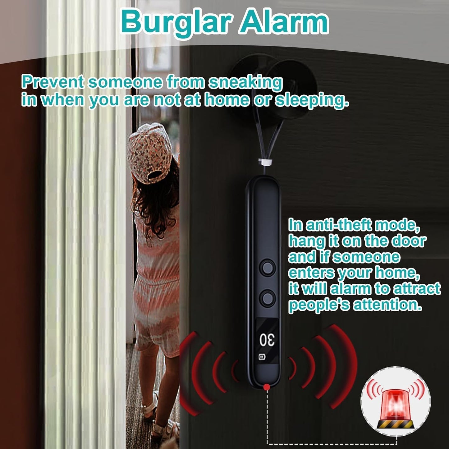Hidden Camera Detectors, Portable Anti-Eavesdropping Device Detector, RF/Wireless Signal Scanner GPS Tracker Detector, Bug Detector Burglar Alarm Spy Camera Finder for Home/Hotel/Office