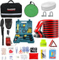 Car Emergency Kit with Tow Rope, Jumper Cables, Tire Repair & First Aid