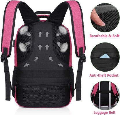 Backpack for Teen Girls,Boys School Backpack for Women with USB,College Backpack,Big Flower