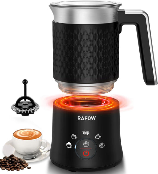 Milk Frother Electric Milk Steamer - 5 in 1 Coffee Frother 350ml Automatic Frother Hot & Cold Foam Maker and Milk Warmer Dishwasher Safe & Silent Working for Coffee,Latte,Cappuccino,Hot Chocolate