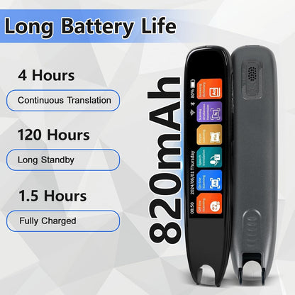 Scan Translation Pen with Camera, 142 Languages Two-Way Instant Translator Pen for Voice, Text, Photo, Offline Online Translation for Business Learning Travel, OCR Digital Reading Pen for Dyslexia