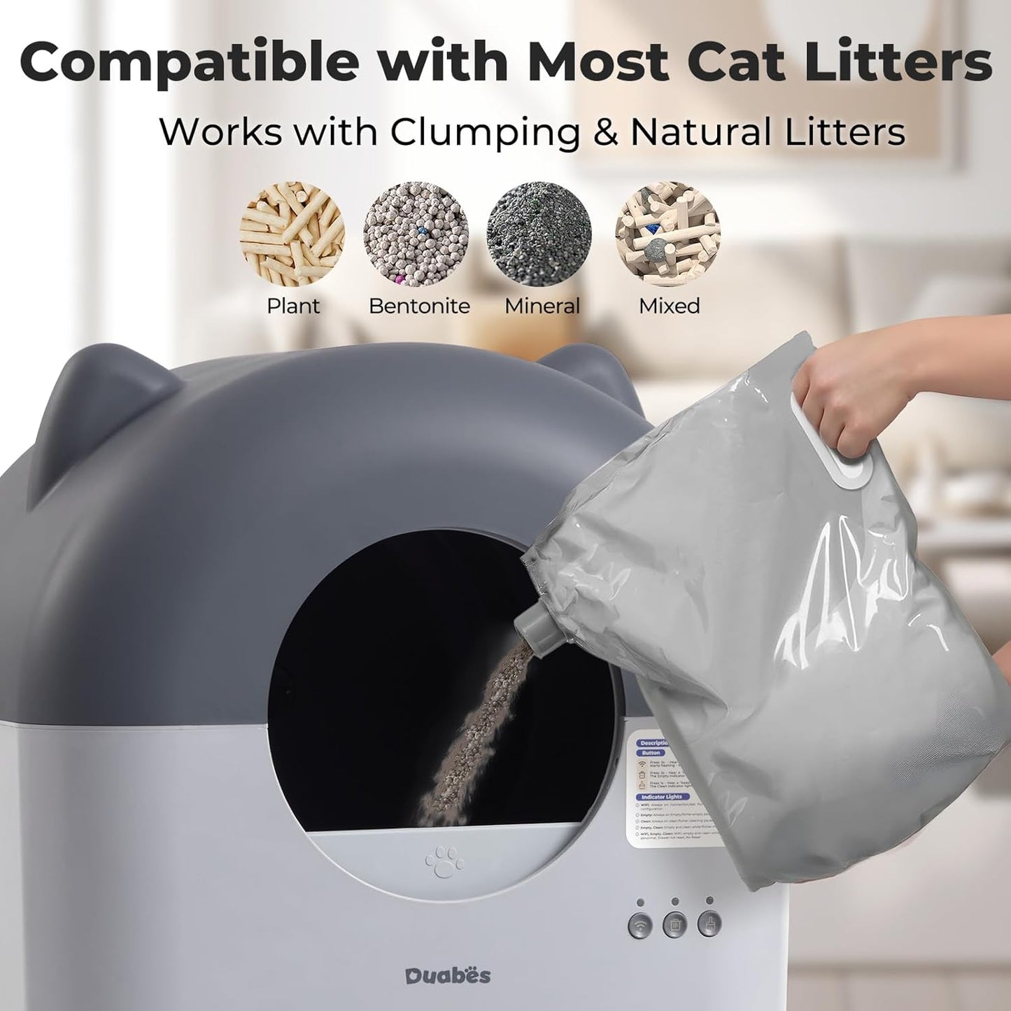 Self Cleaning Litter Box Automatic: Extra Large Self-Cleaning for Multiple Cats - APP-Controlled with Smart Sensors - Odor-Free - Safety Protection - Low Noise with Anti-Track Litter Mat