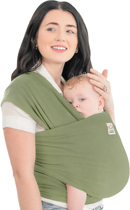 KeaBabies Baby Wrap Carrier - All in 1 Original Baby Carrier Newborn To Toddler Sling, Easy to Wear, Hands Free Bonding, Lightweight, Breathable Infant Wraps (Trendy Black)
