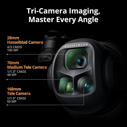 DJI Mavic 4 Pro Fly More Combo with DJI RC 2, Flagship Tri-Camera Drone with 100MP 4/3 CMOS Hasselblad Camera, 30km Video Transmission, 51-Min Max Flight Time, Charging Hub, and More