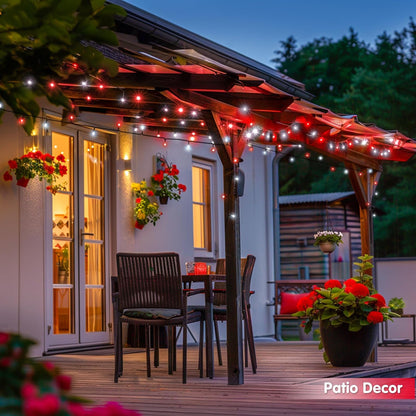 JMEXSUSS 2 Pack 75.5ft Orange Solar Christmas Lights, Total 400 LED Solar String Lights Outdoor Waterproof, 8 Modes Orange Halloween Lights for Tree Patio Garden Thanksgiving Halloween Decorations