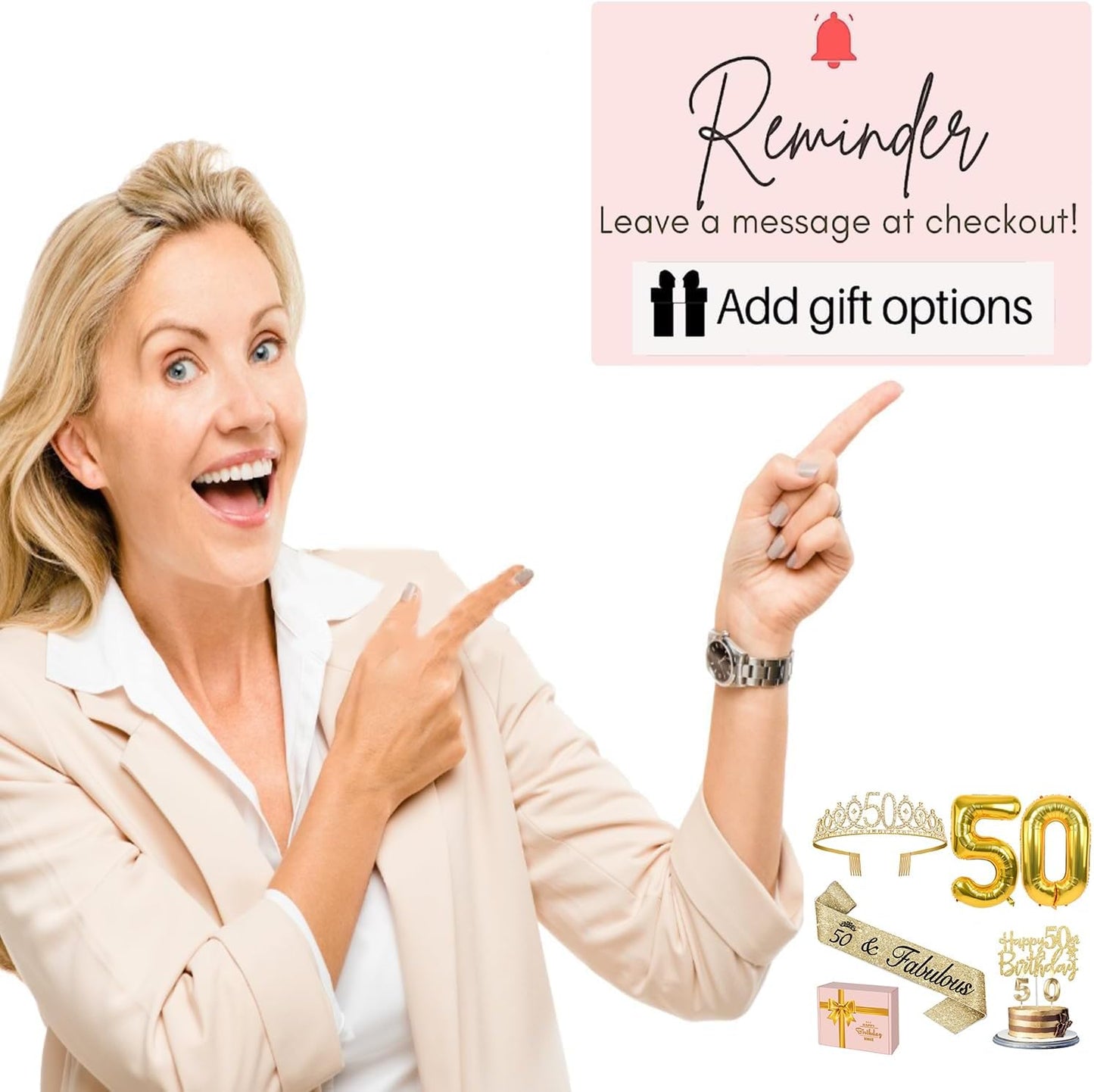 65th Birthday Decorations for Women, Including 65th Birthday Sash and Crown, Cake Topper and Candles, Number Balloons Rose Gold, 65 Year Old Gifts for Women