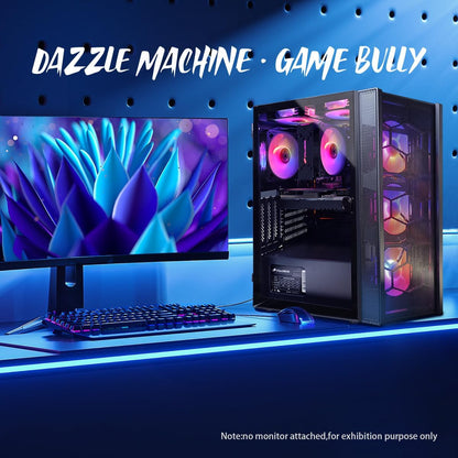 STGAubron Gaming Desktop PC, Radeon RX 590 8G GDDR5, Intel i7 Xeon E5 2.5G up to 3.3G, 32G DDR3, 1T SSD,600M WiFi, BT 5.0, RGB Fan x 6, RGB Keyboard & Mouse & Mouse Pad, W10H64