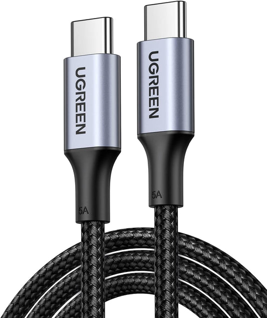 UGREEN USB C Cable 100W, PD Type C Fast Charging Cord Compatible with iPhone 16 15, Galaxy S25 S24 Ultra, MacBook Pro Air, iPad mini 7, Dell XPS, PS5 Controller, 3ft
