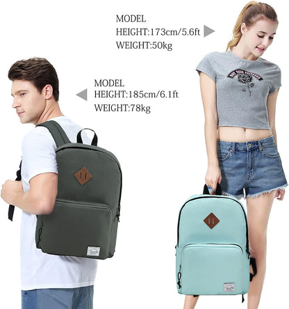 VASCHY Lightweight School Backpack for Women with Sleeve for 14" Laptop