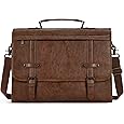 RAINSMORE Canvas Messenger Bag Men 17-17.3 Inch Laptop Bag Computer Briefcase Water Resistant Satchel Bag for Men Work Office - PuriLite