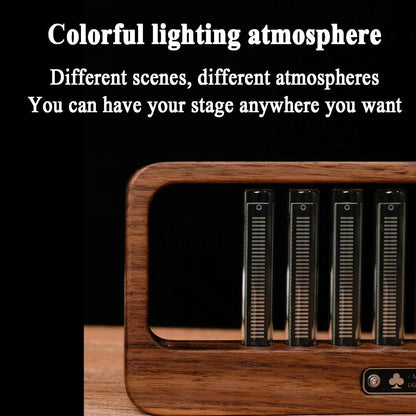 HUVIOVED RGB Sound Pickup Spectrum Lamp/Music Spectrum Analysers/Audio Spectrum Analyzer Display/Music Rhythm Recognition Light with Nixie Tube, MIC Pickup, 7 Preset Modes are Built in