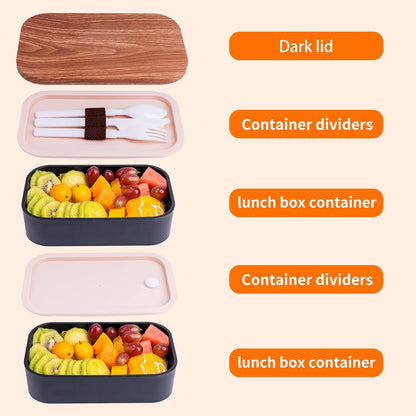 Bento Box Adult Lunch Box with Lunch Bag,Japanese Lunch Box Containers for Adult,Bento Lunch Box with Leakproof 54OZ Black (Black)