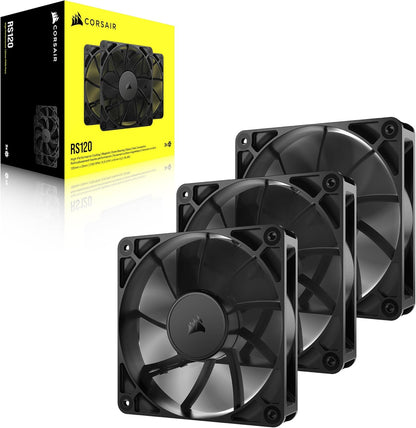 CORSAIR RS120 ARGB 120mm PWM Fan – Daisy-Chain Connection – Low-Noise – Magnetic Dome Bearing – Single Pack – White
