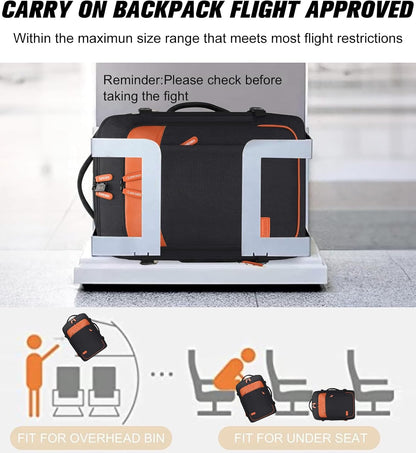 Lumesner Carry on Backpack, Extra Large 40L Flight Approved Travel Backpack for Men & Women