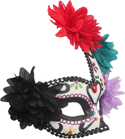 GREUS Halloween Mask for Men Women Couple Half Face Venetian Mask Antique Masquerade Costume Carnival Ball Party Nightclub