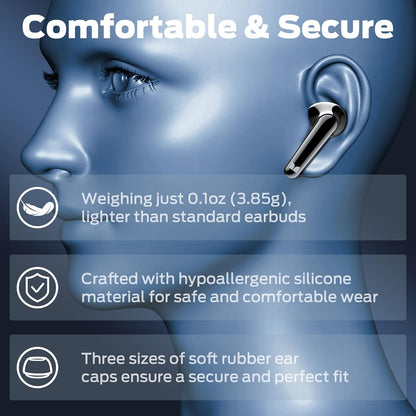 Monster N-Lite 203 AirLinks Wireless Earbuds, Bluetooth 5.3 Headphones HiFi Stereo, Wireless Earphones with 30H Playback, Type-C Charging, HD Clear Call, Touch Control, IPX6 Waterproof in-Ear Earbuds