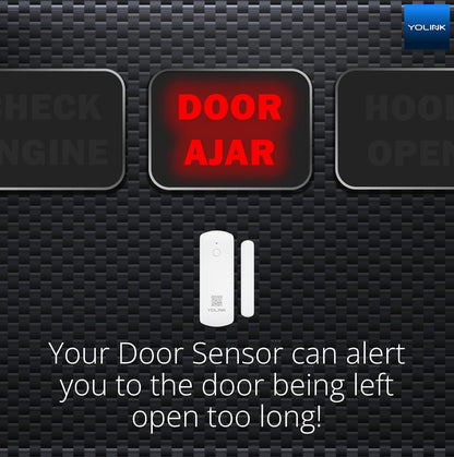 YoLink Smart Home Starter Kit: 4 Door/Window Sensors & Hub Kit, Compatible with Alexa, IFTTT, App for Remote Monitoring, Control and Alerts, Door Still Open (Door Left Open) Alerts