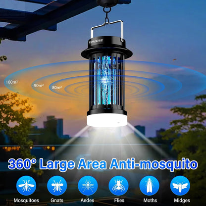 PALONE Bug Zapper, Electric Bug Zapper with 4200V,Indoor Bug Zapper with 2600mAh Used for 13 Hours, Portable Electric Flytrap,Outdoor Bug Zapper for Home,Backyard,Patio,Camping and Fishing