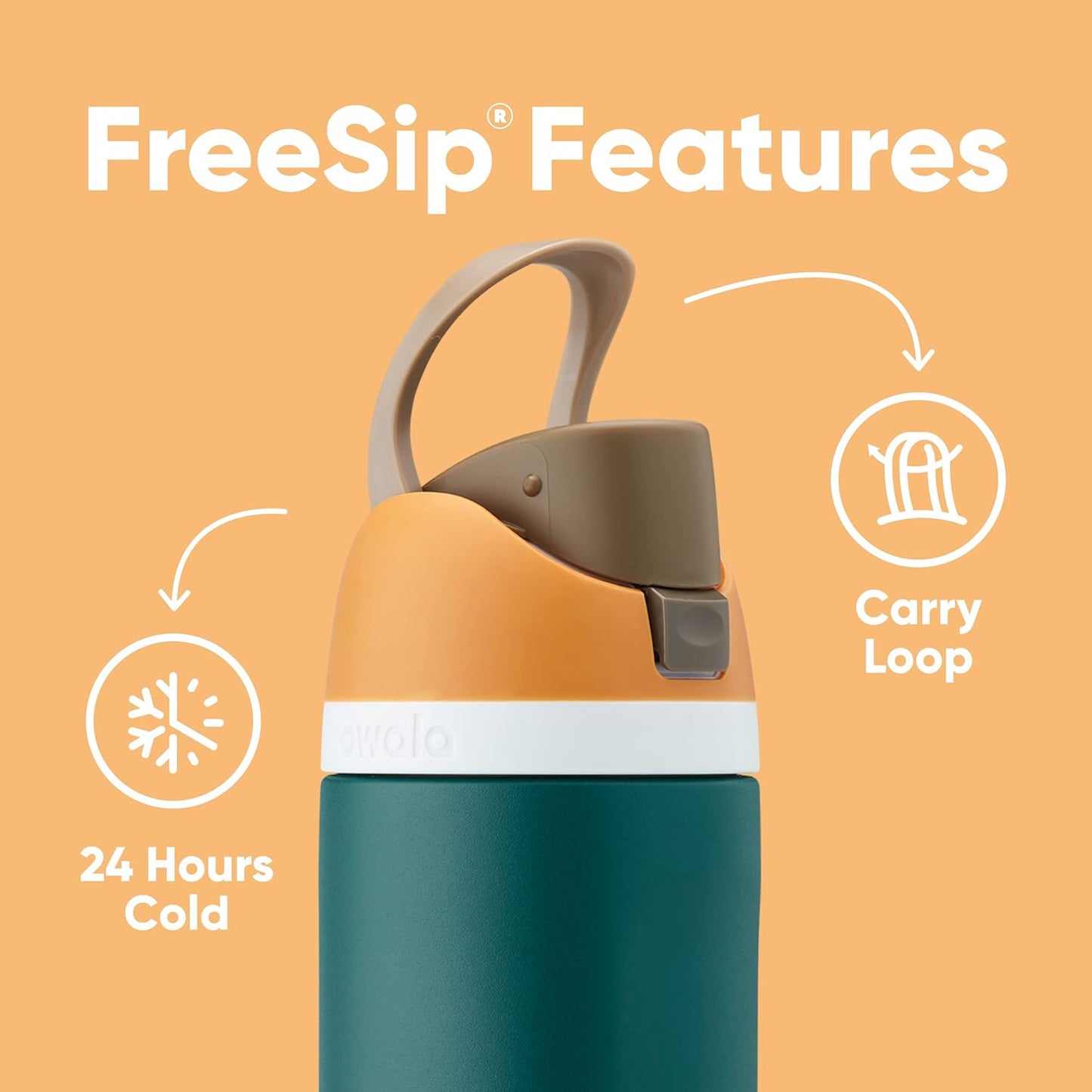 Owala Kids FreeSip Insulated Stainless Steel Water Bottle with Straw, BPA-Free Sports Water Bottle, Great for Travel, 16 oz, Celestial Sphere