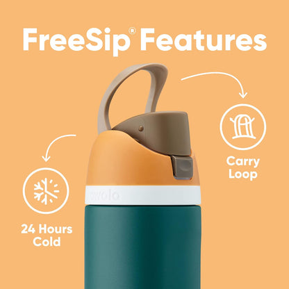 Owala Kids FreeSip Insulated Stainless Steel Water Bottle with Straw, BPA-Free Sports Water Bottle, Great for Travel, 16 oz, Celestial Sphere
