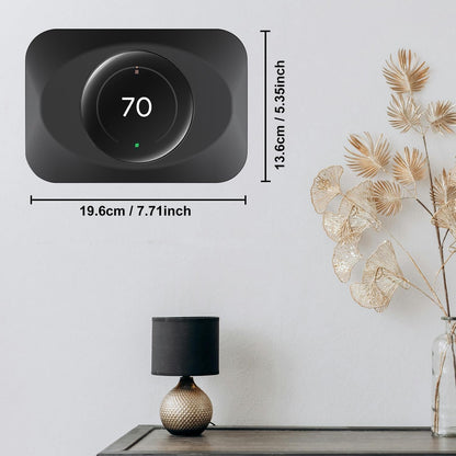 BAOKZZOM Nest Thermostat Wall Plate Cover Replacement Compatible with Google Nest Learning Thermostat (4th Gen), Practical Nest Learning Thermostat 4 Trim Kit, Snap fit Design (Black, 1 Pack)