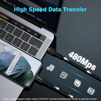 USB C to USB C Charger Cable 240W [2Pack 6FT] Type C Cable Fast Charge for MacBook, iPhone 15/Pro/Plus/Max, MacBook Pro/Air, Samsung Galaxy S23, Google Pixel