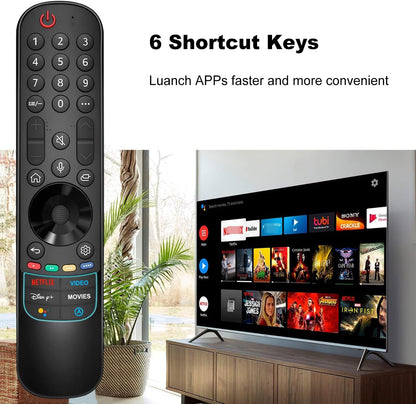 Smart Voice Remote with Voice and Pointer Function Compatible with LG 2018-2024 Smart TV, fits for MR24GA MR23GA MR22GA MR21GA MR20GA Voice Magic Remote Replacement