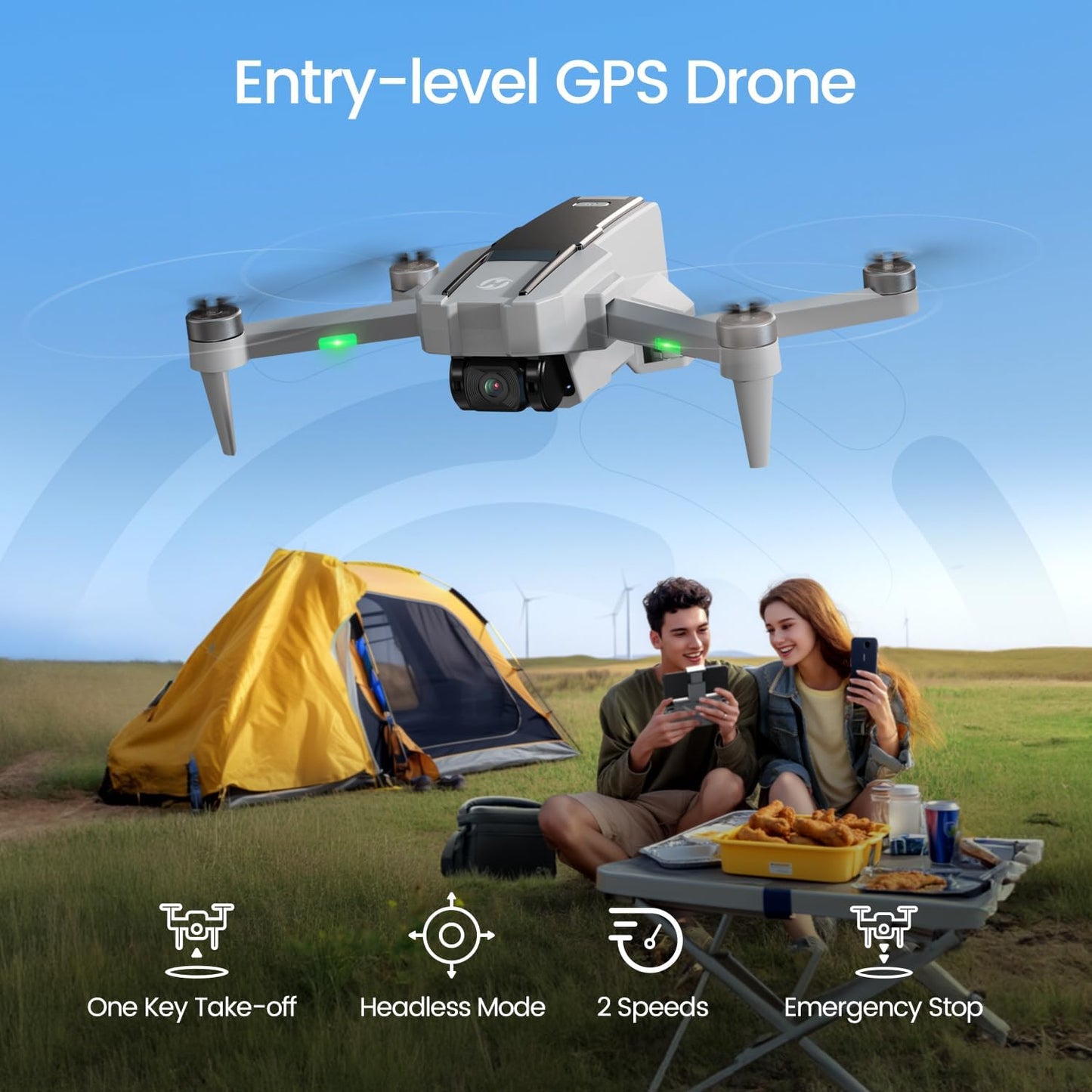 Holy Stone HS440G Drones for Adults with Cameras 4k, Under 250g, FPV RC Quadcopter with Brushless Motors, 5GHz Transmission, Auto Return, Follow Me, Waypoints, Foldable Camera Drone Lightweight