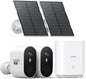 AOSU 2K Solar Security Cameras Wireless Outdoor, WiFi Camera Surveillance Exterieur for Home Security System, 166° View, Color Night Vision, 2-Way Talk, 32GB Homebase Local Storage, No Monthly Fee
